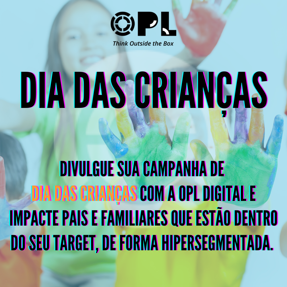 Banner promocional - Dia das Crianças OPL Digital